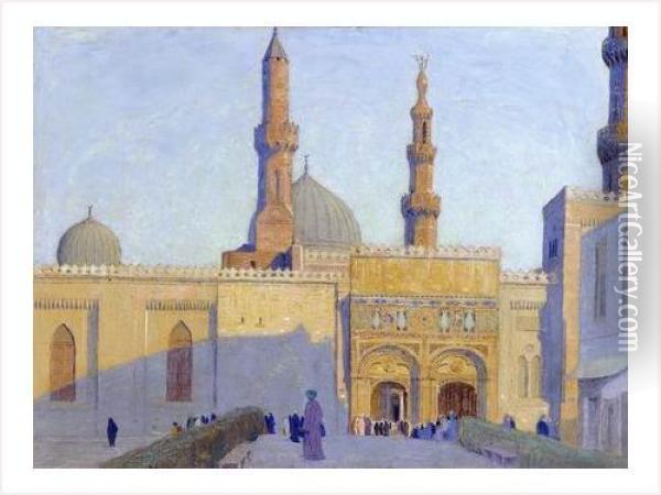 Le Caire, L'universite D'el Azhar Oil Painting - Philippe Robert