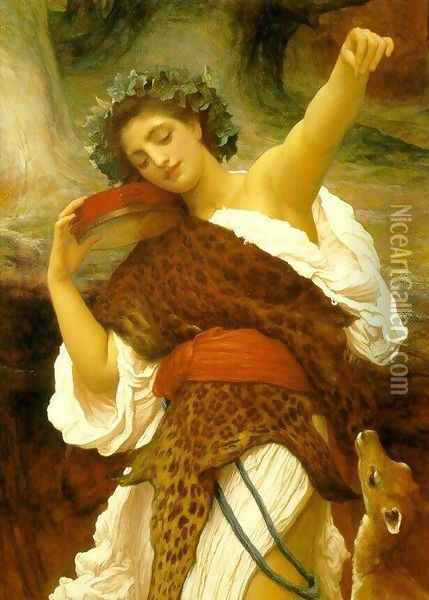 Bacchante Oil Painting - Lord Frederick Leighton