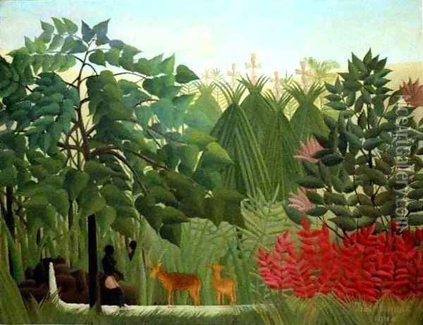 The Waterfall Oil Painting - Henri Julien Rousseau