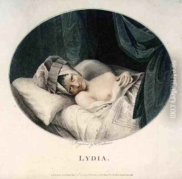 Lydia, engraved by William Dickinson 1746-1823, pub. by Dickinson and Watson, 1779 Oil Painting - Rev. Matthew William Peters