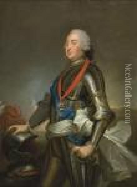 Portrait De Louis-philippe, Duc D'orleans (1725-1785) Oil Painting - Louis-Michel Van Loo