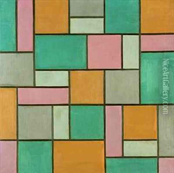 Composition 17 Oil Painting - Theo van Doesburg