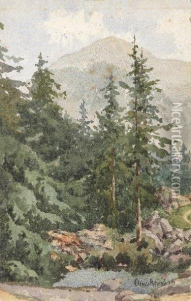 Paysage De Montagne Oil Painting - Oswald Achenbach