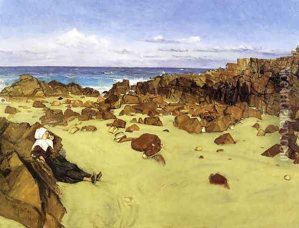 The Coast of Brittany Oil Painting - James Abbott McNeill Whistler