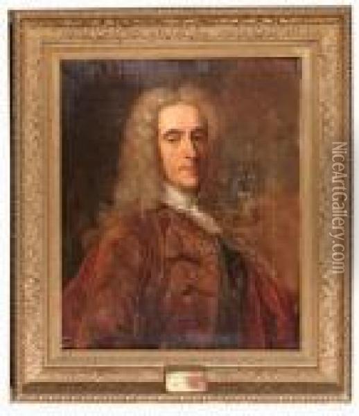 A Portrait Of Richard Temple Oil Painting - Jean Baptiste van Loo