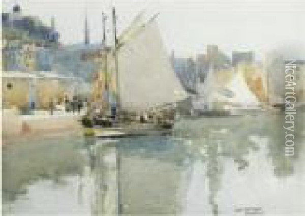 The Harbour, Honfleur Oil Painting - James Paterson