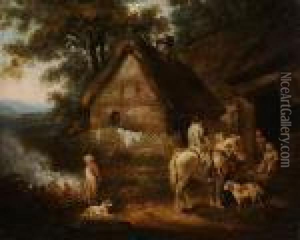 The Visit Oil Painting - George Morland