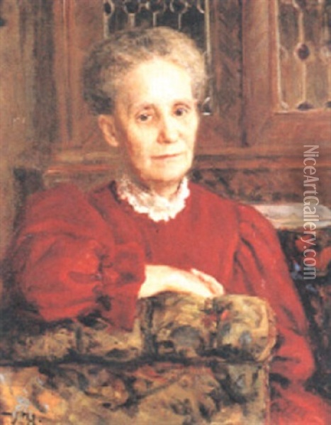 Kvinna I Fatolj Oil Painting - Vilhelm Holmgren