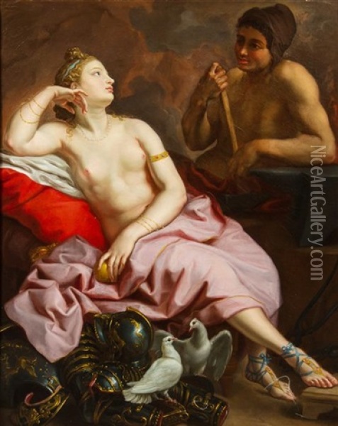 Venus Dans La Forge De Vulcan Oil Painting - Jean-Simon Berthelemy