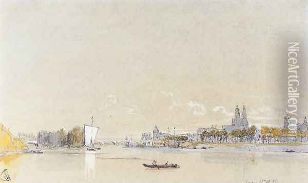 Tours on the Loire Oil Painting - William Callow