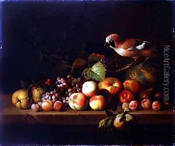 Still Life with a Jay Oil Painting - Giovanni Boggi