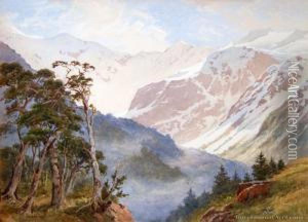 The Spur, Mt Rolleston Oil Painting - Alfred Ernest Baxter