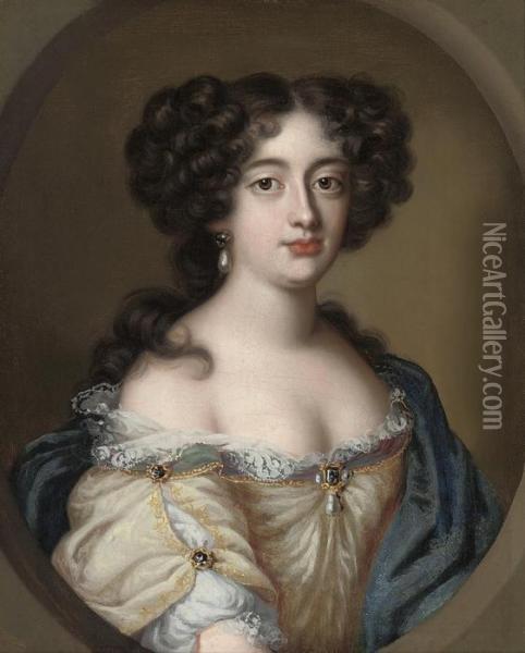 Portrait Of A Lady Traditionally Identified As Ortensia Mancini (1646-1699) Oil Painting - Jacob Ferdinand Voet
