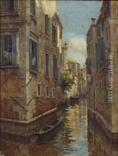 Canale A Venezia Oil Painting - Zaccaria Dal Bo