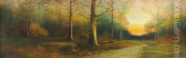 Forest Landscape Oil Painting - Harry Linder