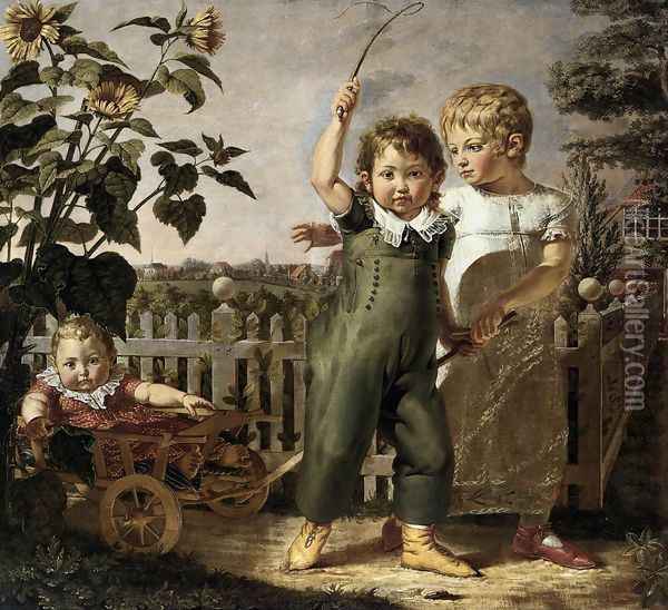 The Hulsenbeck Children 1805-06 Oil Painting - Philipp Otto Runge