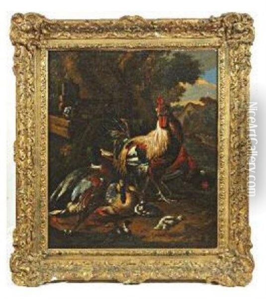 Basse Cour Oil Painting - Giacomo (Jacobus) Victors