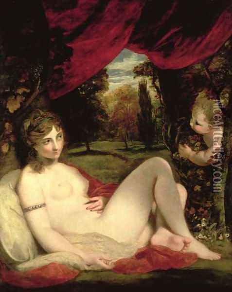 Venus and Cupid, c.1785 Oil Painting - Sir Joshua Reynolds