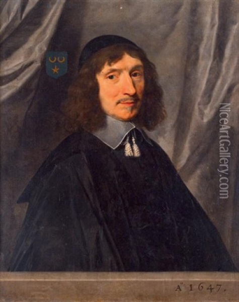 Portrait Dit De Valentin Valleron De Perrochel Oil Painting - Philippe de Champaigne