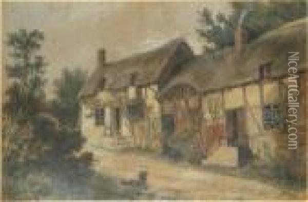 Ann Hathaway's Cottage Oil Painting - Samuel Bough