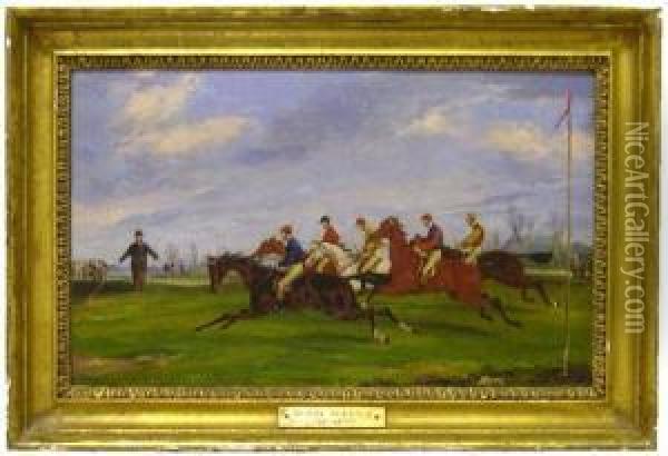 Horse Racing Scene Oil Painting - Herny Jr Alken