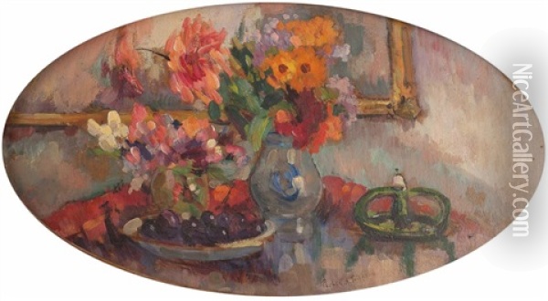 Nature Morte Au Vase De Fleurs Oil Painting - Robert Antoine Pinchon