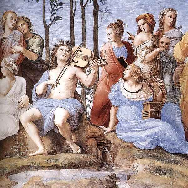 The Parnassus (detail) Oil Painting - Raffaelo Sanzio