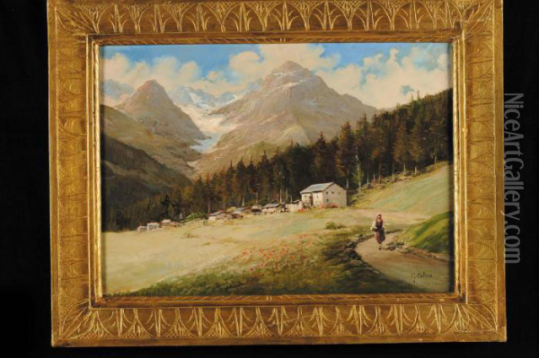 Paesaggio Montano Oil Painting - Giovanni Colmo