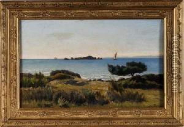 Paysage Et Lac Oil Painting - Adolphe Potter