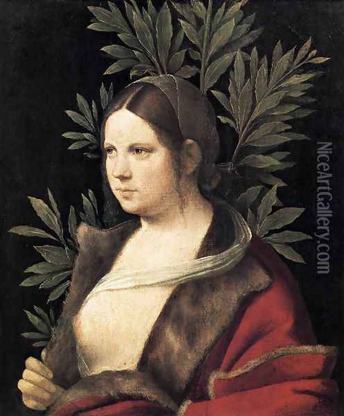 Portrait of a Young Woman (Laura) 1506 Oil Painting - Giorgione
