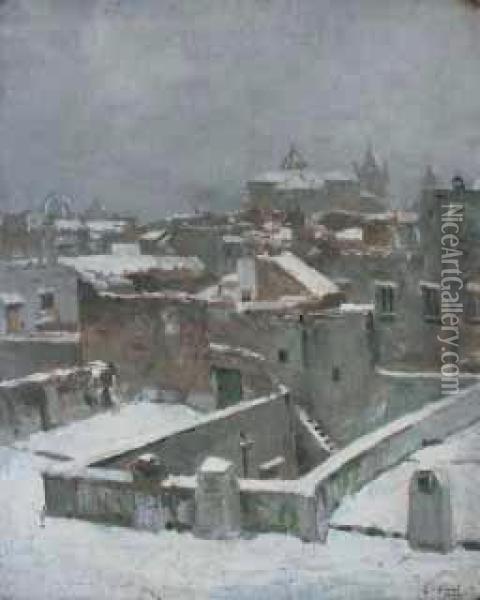 Nevicata Oil Painting - Gennaro Villani