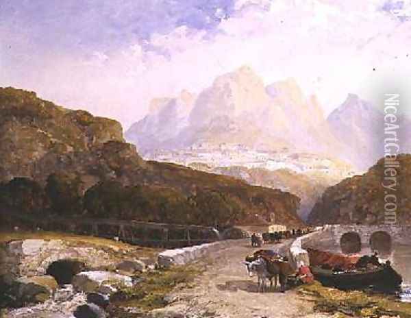 Scene in Portugal Oil Painting - Arthur Joseph Meadows