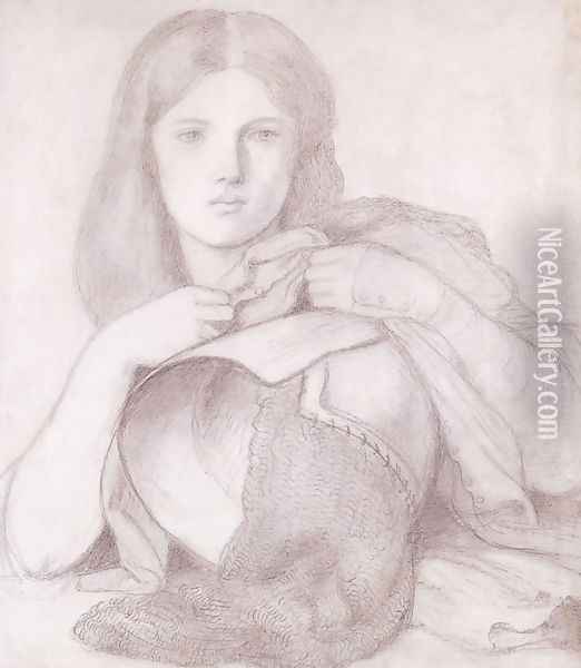 My Lady Greensleeves I Oil Painting - Dante Gabriel Rossetti