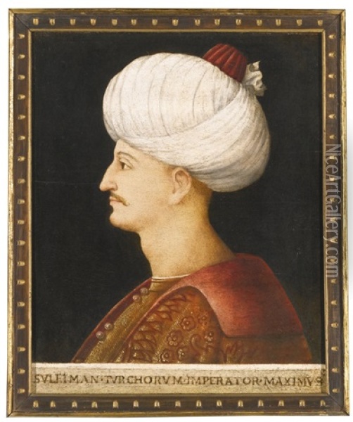 A Portrait Of Suleyman The Magnificent Oil Painting - Gentile Bellini