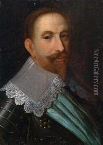Bildnis Konig Gustav Adolf Adolf Ii. Von Schweden Oil Painting - Jakob Hoefnagel