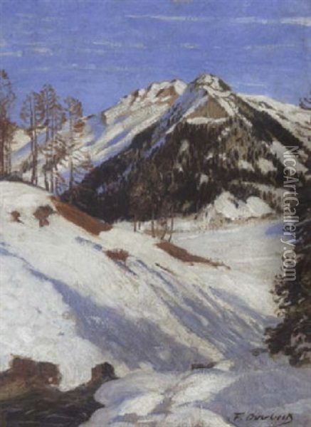 Seehorn Bei Davos Oil Painting - Fritz Overbeck