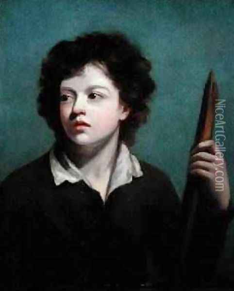Portrait of a Boy with a Staff Oil Painting - John Opie
