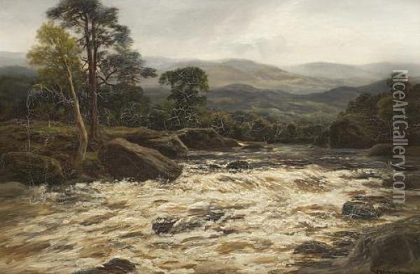 The Pass Of Leny Near Callander Oil Painting - William Beattie Brown