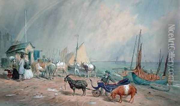 Brighton Beach Oil Painting - James Large