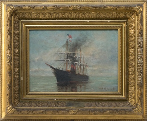 The Merchantman Oil Painting - William Henry Coffin