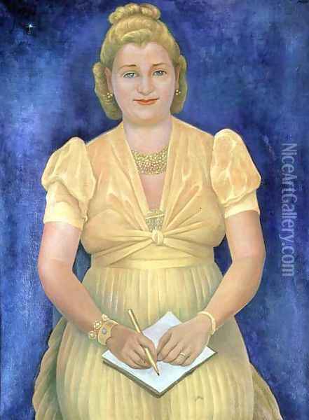 Portrait of Miss Betty Ross (d.1964) 1943 Oil Painting - Diego Rivera