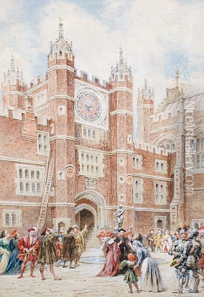 The First Evolution Of The Old Astronomicalclock At Hampton Court Oil Painting - Walter Duncan