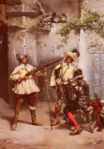 The Musketeers Oil Painting - Ludovico Marchetti