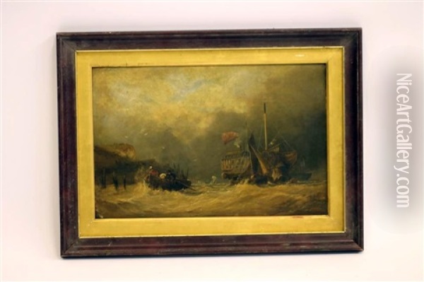 The Thames Oil Painting - John Cuthbert Salmon