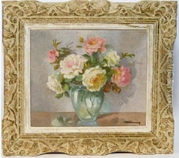  Vase De Fleurs  Oil Painting - Emile Eugene Fauconnier