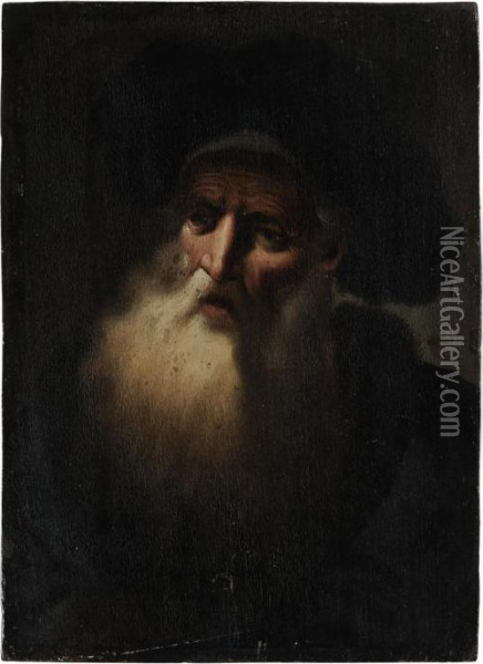 Portrait Of A Bearded Man Oil Painting - Rembrandt Van Rijn