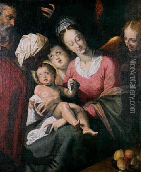 La Sainte Famille Oil Painting - Hans Von Aachen