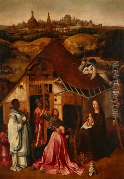 L'adoration Des Mages Oil Painting - Hieronymus Bosch