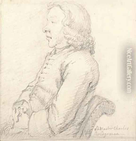 Portrait of Charles Bridgeman Oil Painting - Sir James Thornhill
