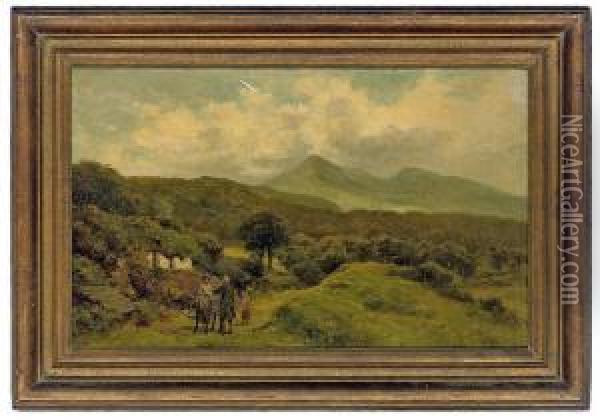 Near Aberglaslyn, Beddgelert Oil Painting - James Peel